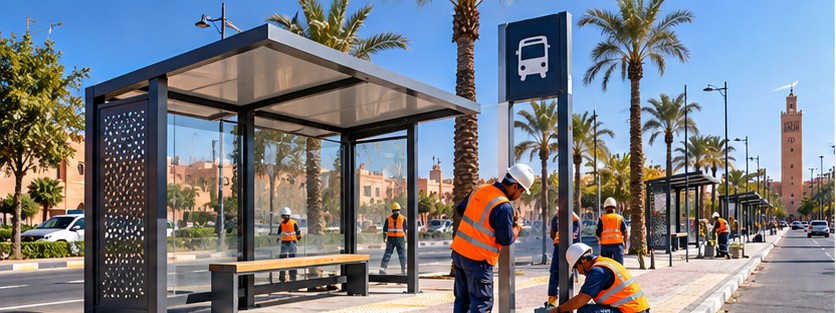 Illustration réalisation d'arrêts de bus